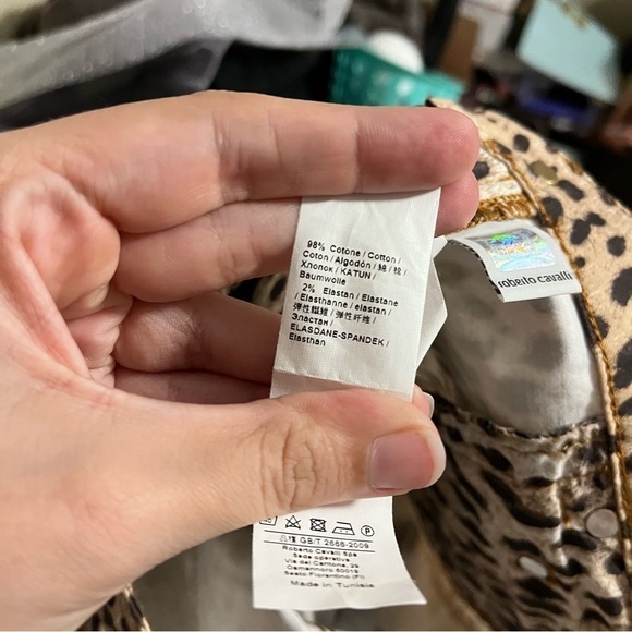 Roberto Cavalli Leopard Skinny Pants Jeans Hidden Spellout IT 42 US 6 B2 - Picture 5 of 13